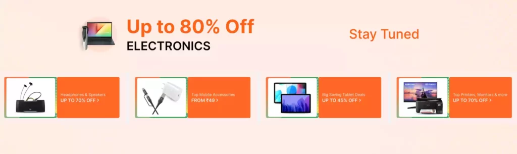 offers on Electronics in Flipkart.