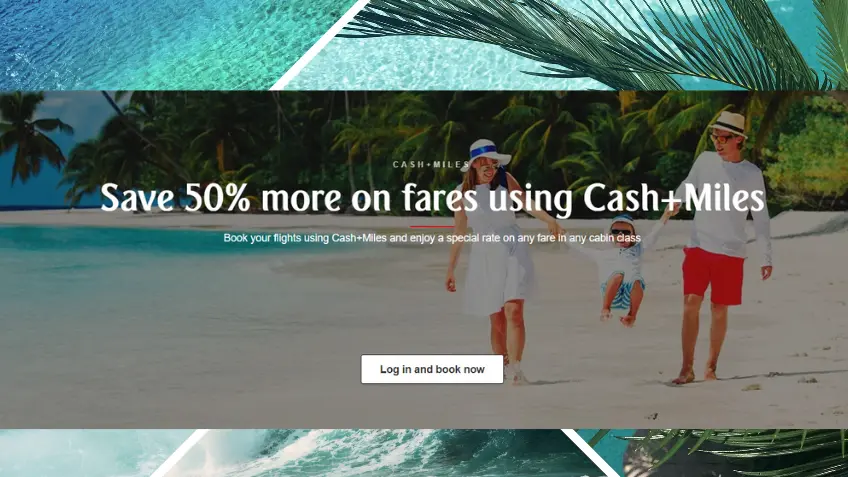 Save 50% more with Cash+Miles On Your Bookings